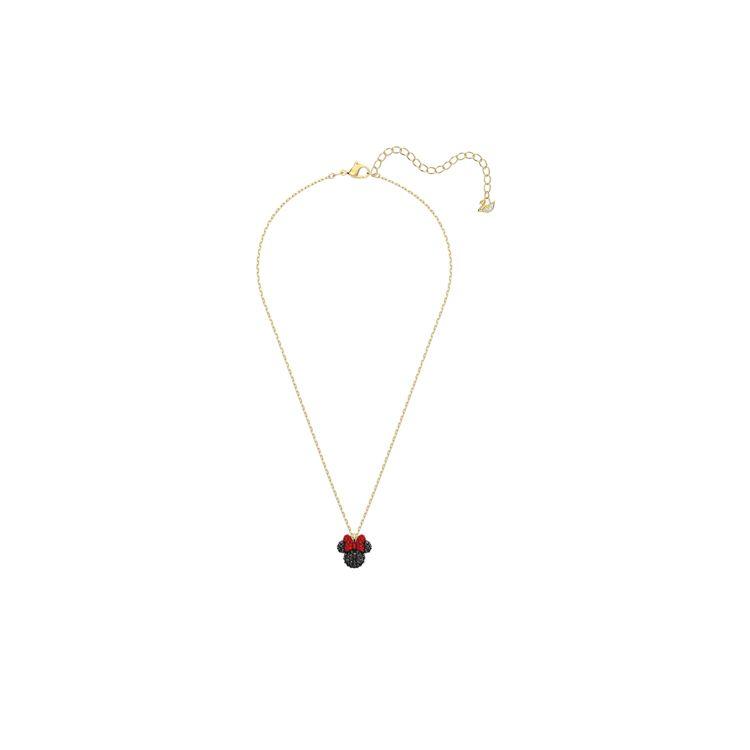 Swarovski Mickey And Minnie Minnie Gold Plated Necklace Women Necklace Black 5566693