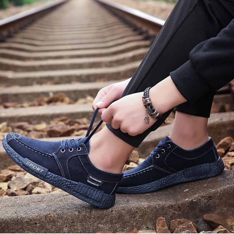 Sapatos de lona de liquidação masculina de primavera, sapatos coreanos de moda antiga de Pequim, sapatos casuais de liquidação