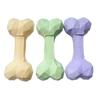 Faceted Bone Dog Toy Rubber Dog Chew Toy Teeth Cleaning Dog Bone Toy for Aggressive Chewers Puppy Teething Interactive Fetch Play