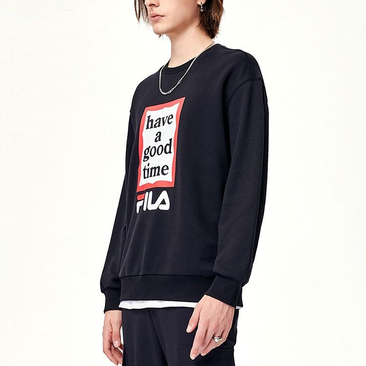 FILA x Have a good time Sweater 'Black White Red' Men's F11U149204F-BK