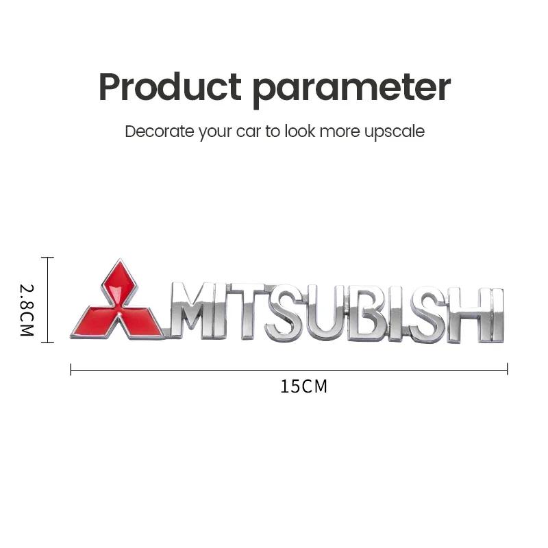Metall Auto Seitenkotflügel Aufkleber Legierungsplakette Auto Logo Heckklappe Aufkleber Für Mitsubishi Ralliart X Lancer EX Competition Outlander