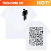 Camisetas Hip Hop com Ícone Billie Eilish Colagem de Letras Gráfico Criativo Inspirado Apresentando Pop Art para Fãs Billie Eilish Unissex