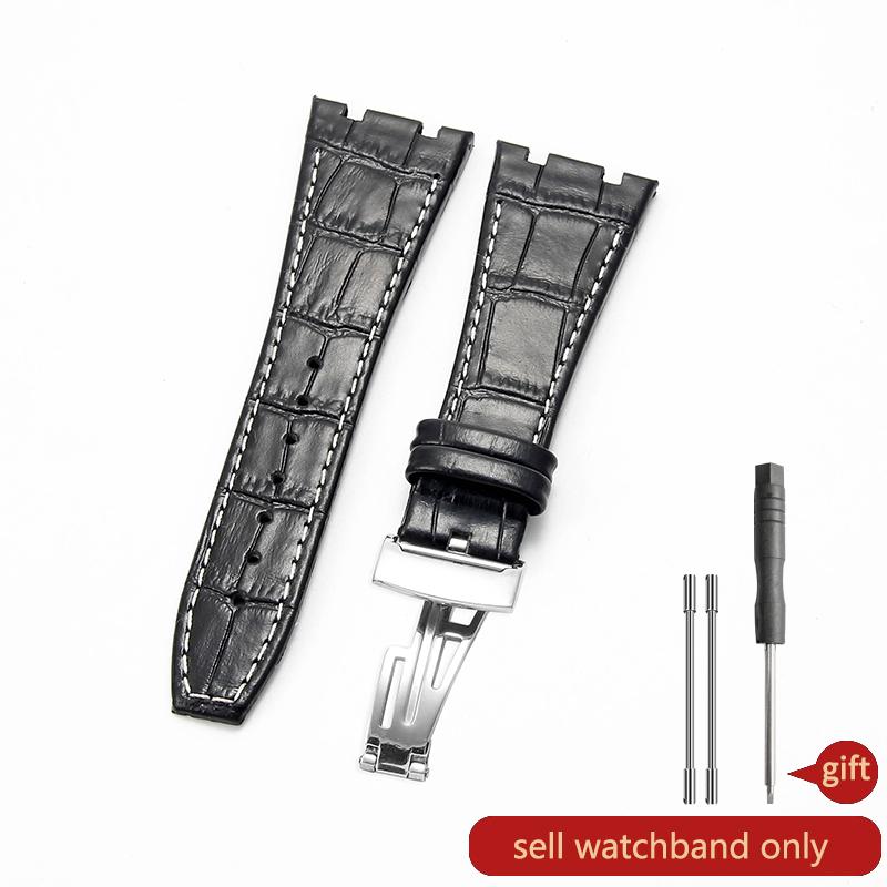 Pro AP Audemars Piguet Royal Oak Series Řemínek k hodinkám Pánský AP15400 26320 Originální řemínek k hodinkám z hovězí kůže Spona z masivní oceli 26 mm