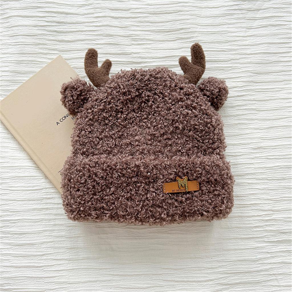 Adult Antler Shape Fluffy Hats Ear Protects Hat Warmer Fluffy Cosplay Hat Christmas Holiday Presents for Students