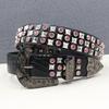 New High-end European and American Punk Hip-hop Rock Belt for Women Fashion Rhinestone Rivet Hot Girls Subculture Belt