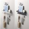 Miflame Wall-Mounted Magnetic Storage Rack with Hooks