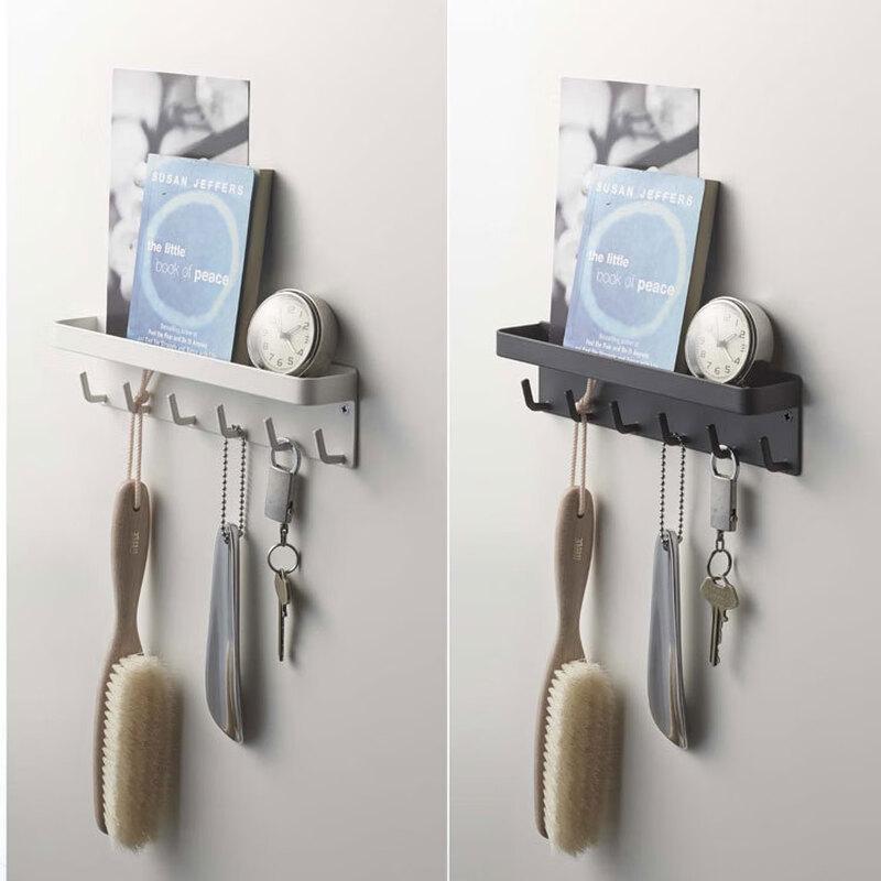 Miflame Wall-Mounted Magnetic Storage Rack with Hooks