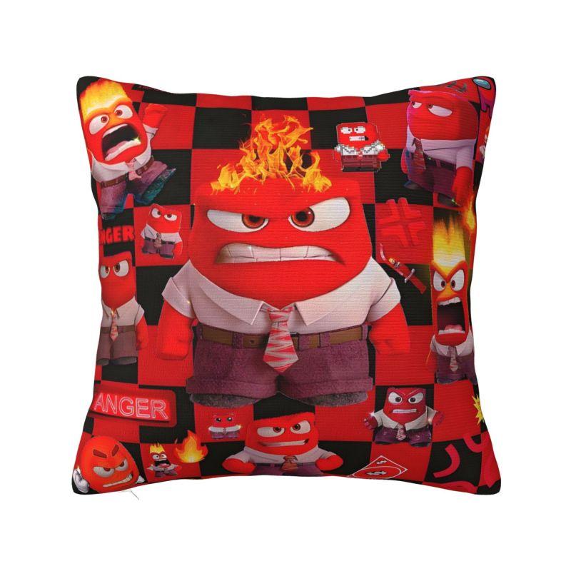 Benutzerdefinierte Cartoon Inside Out Anime Kissenbezug 45x45cm Dekor Zuhause Mode Kawaii Disney Film Kissen für Sofa Quadratischer Kissenbezug