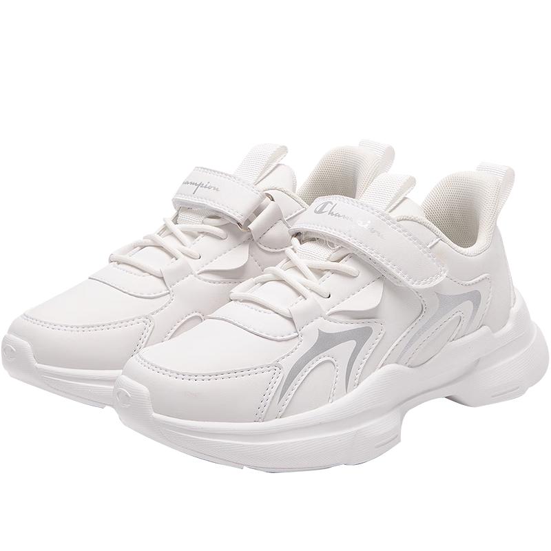 Champion Kids  Classic Retro White Velcro Sneakers 34
