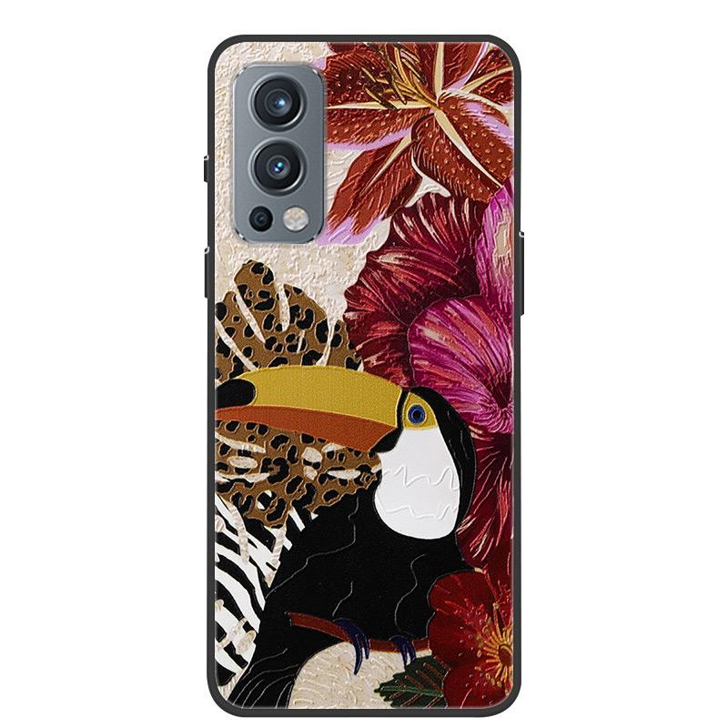 För Oneplus Nord 2 5G Fodral 3D Drake Prägling Mjuk TPU Silikon Baksidesfodral För Oneplus Nord2 5G One Plus Nord 2 Coque Bumper