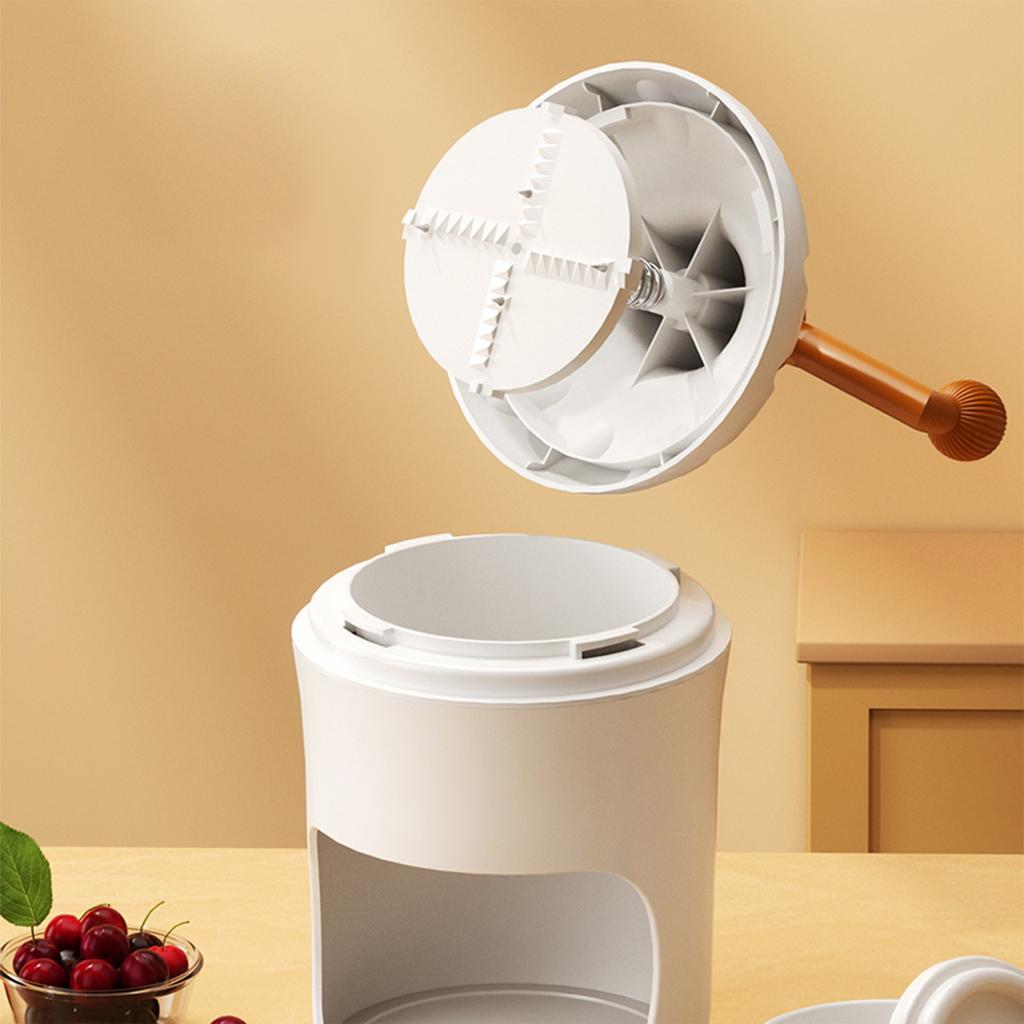 Manual Ice Shaver, Portable Snow Machine With Ice Compartment, Small Manual Crank Smoothie Maker, Snow  Ice Crusher For Outdoor Picnics