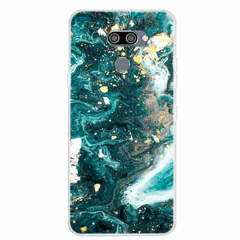 Per custodie LG K50 Q60 Marmo Trasparente Morbido TPU Silicone Cover Protettive per Telefono per LG K12 Prime / K12 Max X6 Custodia Q 60 Bumper Coque