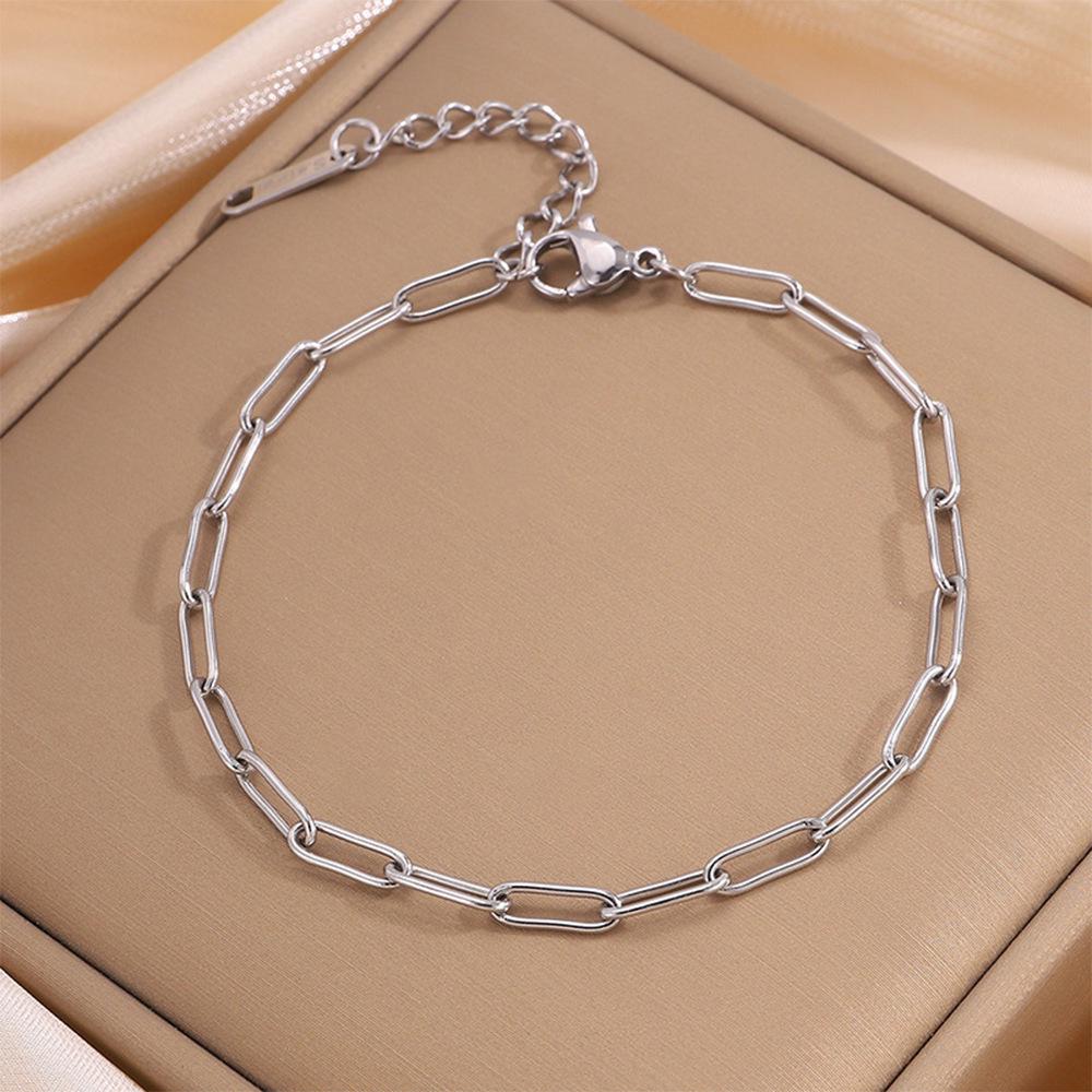 Korean Fashion Titanium Steel Diamond Inlaid Women's Luxury Bracelet