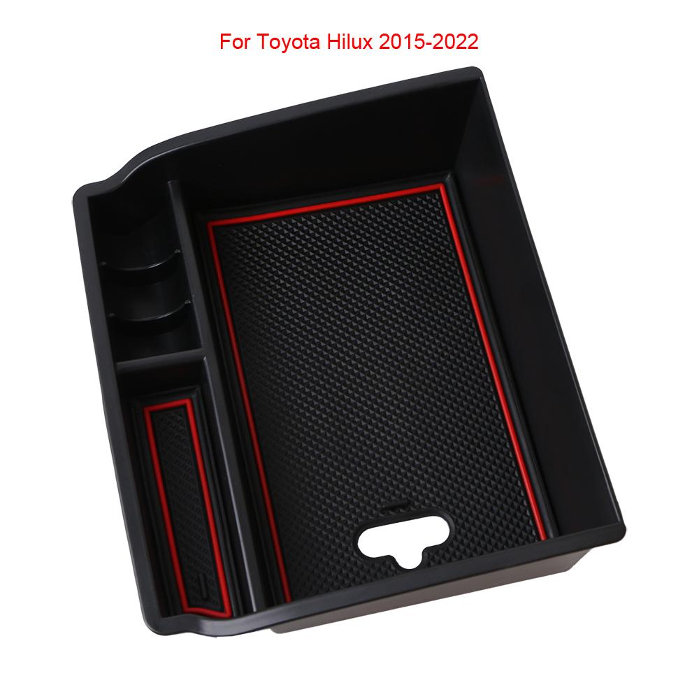 Car Central Armrest Storage Box Holder For Toyota Hilux 2015-2022 Center Console Organizer Tidying