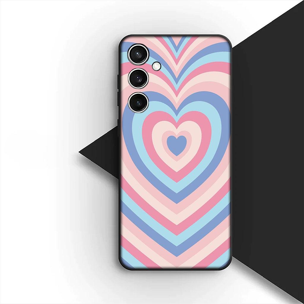 Star Dark Red Heart Love Phone Cover Soft Case for Samsung Galaxy S10 S8 S9 Plus A33 A34 A31 70 A71 A72 Note 20 9 8 S10E Casing