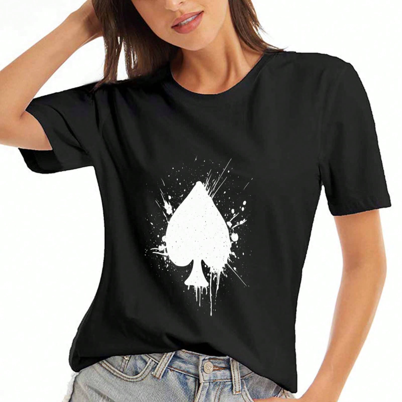 Spade Number Two unisex Cotton T Shirt, Premium Cotton Print, Durable, Casual And Fashionable. Unique Playing Card Graphic Tee, Perfect Gift For Card S разноцветный