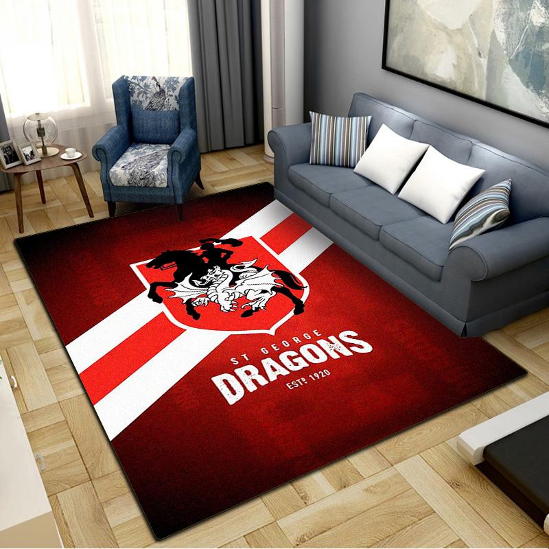 St George Dragons Carpet Rug for Living Room Bedroom Home Sofa Decoration, Kids play Non-slip Floor Mat