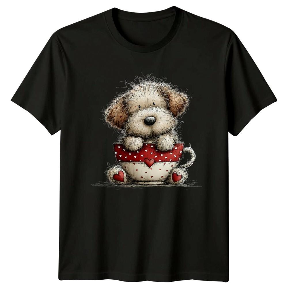 Puppy Love Hearts Dogs Unisexs TShirt Unisexs Tee Graphic Unisex Top