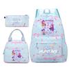 Kpop Demon Hunter Girl Group Student School Bag Women'S Backpack Three-Piece Set Fashion Printing Trend Popularity