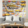 Custom Name Excavator Print Tapestry, Backdrop, Easy Setup, Ideal for Bedroom, Office & Living Room, with Aesthetic Wall Hanging Decor.