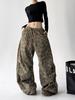 Vintage Leopard Print Casual Pants Women Spring/Autumn New Style Loose Fit Straight Leg Dance Wide Leg Pants