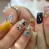 12 Grids Mixed Mini Circular Nail Glitter Flower DIY Wave Point Sequin Colorful Sparkling Nail Charms Nail Decoration Accessorie