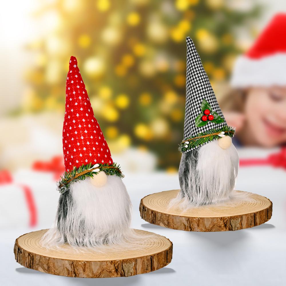 Cozy Plush Christmas Gnome With Gray Rudolph Design Perfect For Holiday Home Accents