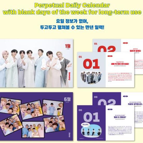365 BTS DAYS – Desk Calendar with Daily Korean Words & BTS Theme
