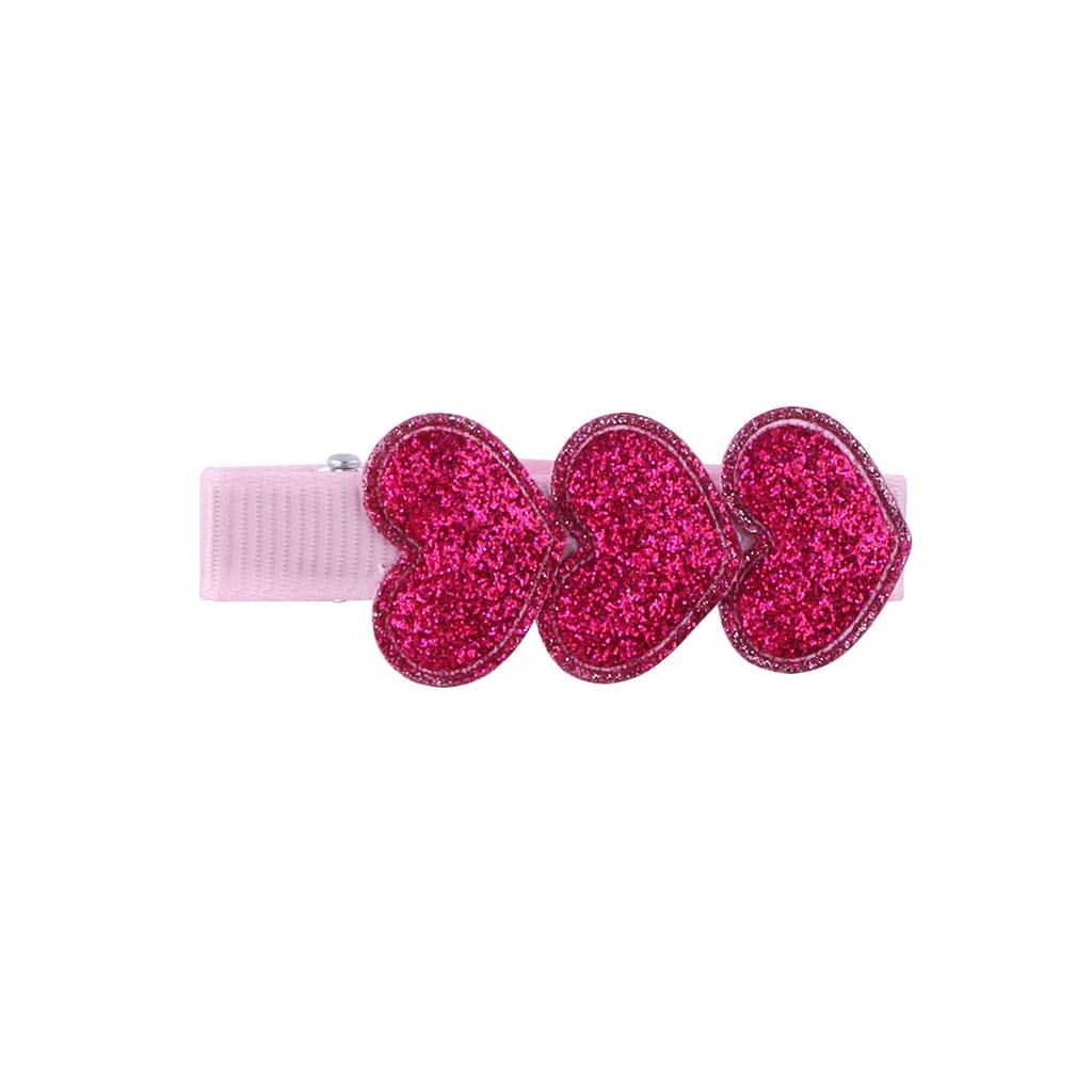 Glitter Heart Shape Rainbow Hair Clips for Baby Girls Valentine’s Day Hair Clips Love Alligator Clips Barrettes Hair Accessories