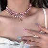 Trendy Pink Double Layer Bead Bracelet For Women Stylish Jewelry For Summer 2024