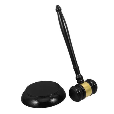 Martelo de Leilão Ferramenta de Madeira para Carpinteiros - Martelo de Juiz Pistonete Queimador de Gesso Preto Reutilizável, 1 Conjunto