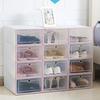 Sports Shoes Box Stackable Dustproof Transparent Type Shoes Storage Container Box Organizer Shoes Display Stand