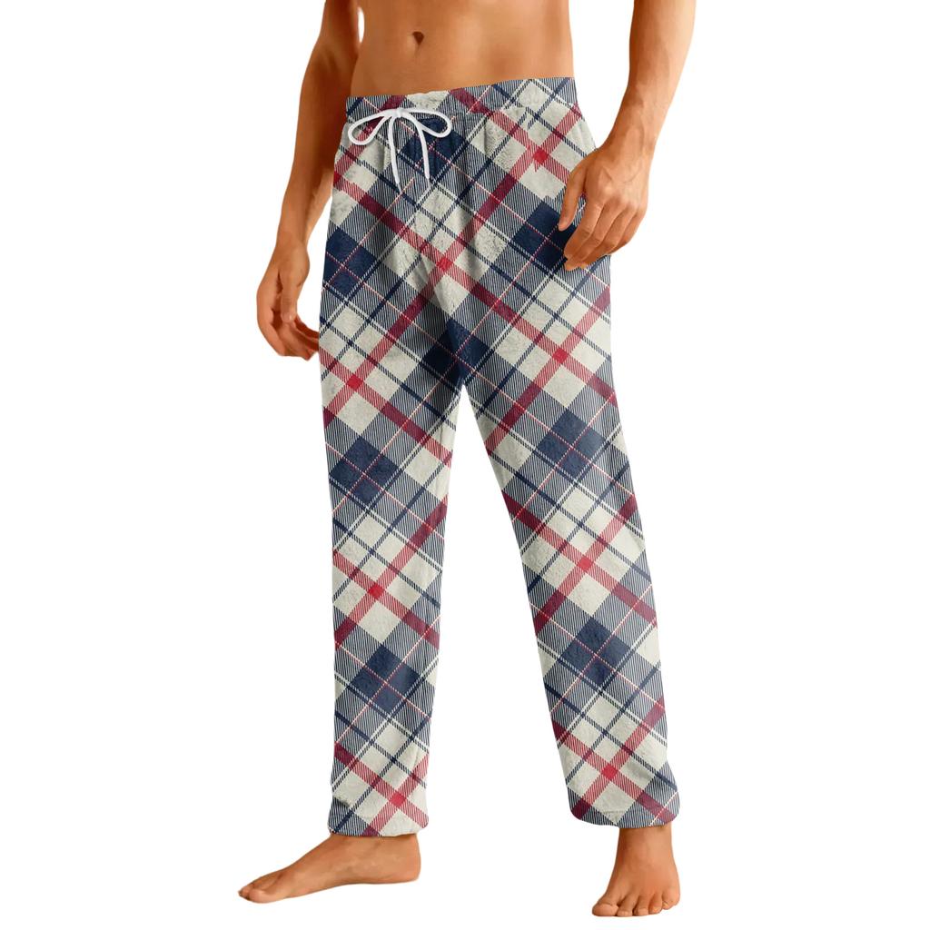 Men's Home Soft Pajama Pants Drawstring With Pockets Casual Sports Pants
