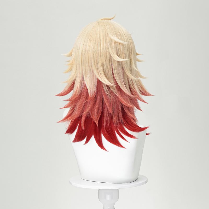 Honkai Star Rail Mydei Cosplay Wig Mydeimos Yellow Short Hair Orange Braid Halloween Party Wigs Women Men Girls Carnival Props