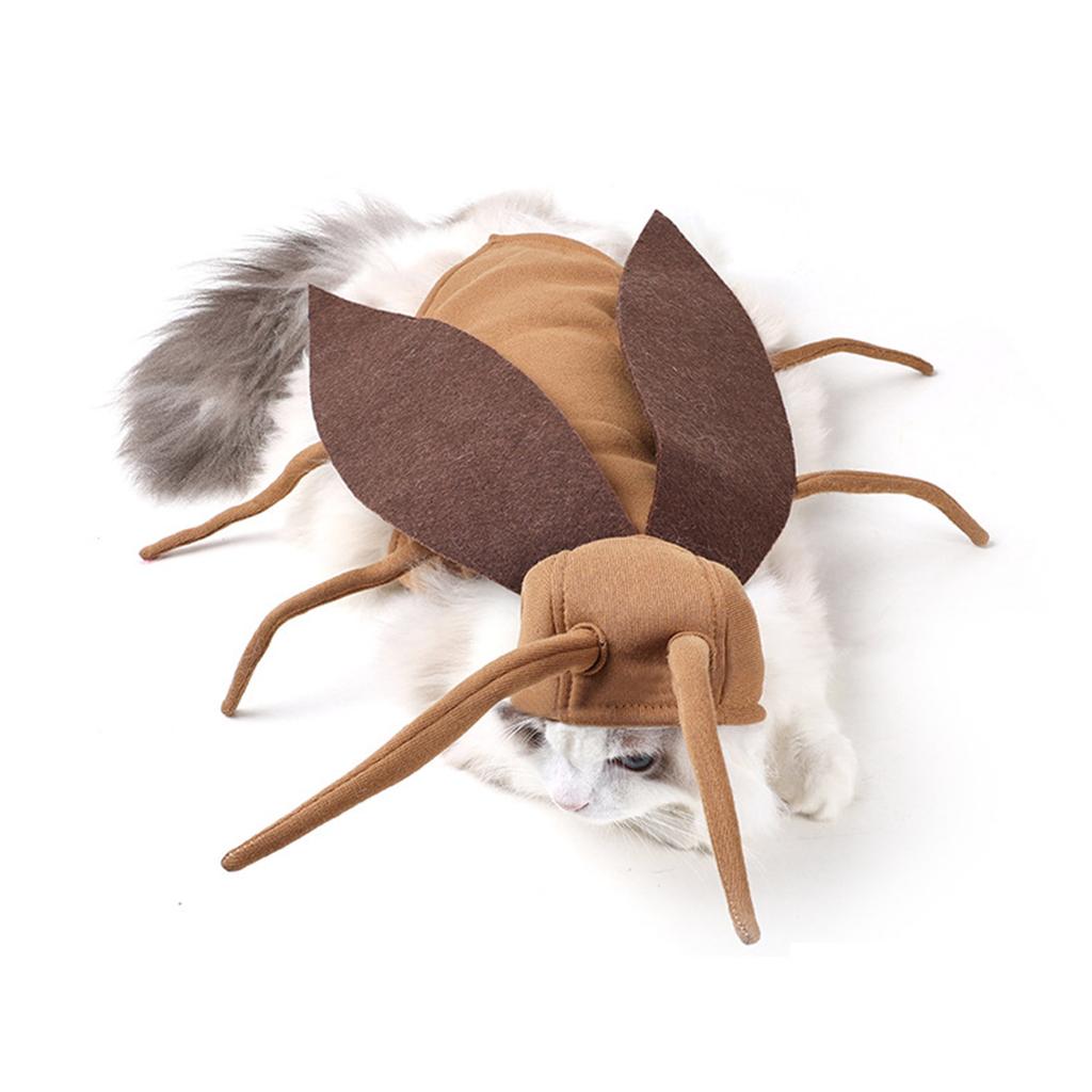 Dog Roach Costume Pranks Halloween Pet Animal Soft Costume Cockroach Coat Theme Cosplay Accessories