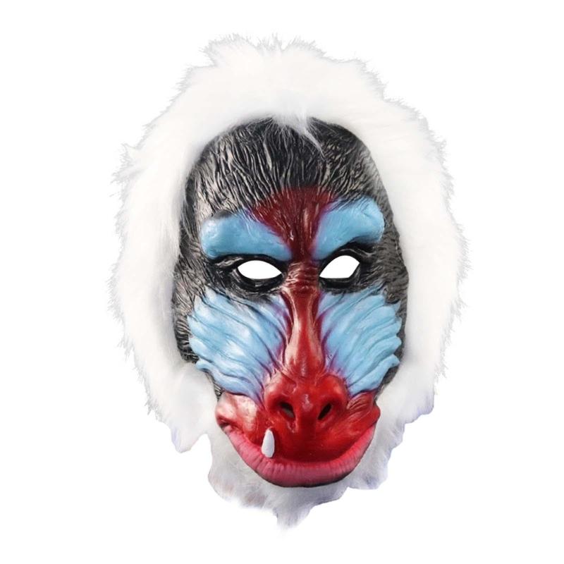 Full Face Chimpanzee Mask Breathable Latex Chimpanzee Mask For Men Women Cosplay Halloween Costume Accessories