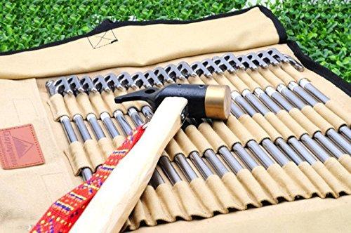 CAMPING MOON Canvas Storage Bag for Pegs, Holds Hammers and Pegs Simultaneously, Fits Up To 35cm, B-135