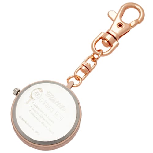 Fieldwork Women's Analog Pocket Watch with Keychain, Pasche, Pink, GY083-2