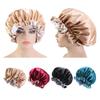 Double Layer Satin Sleeping Hood Cap Extra Large Hair Night Hat for Women