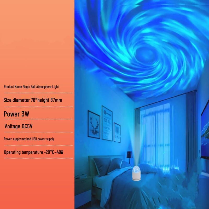 Aurora Water Wave USB Remote Control Bedside Light