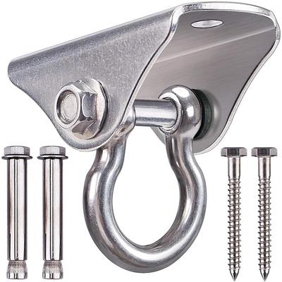 Hochbelastbarer Schaukelaufhänger Edelstahl Schaukelhaken Deckenmontage Schaukelbeschläge für Verandaschaukel-Set Hängemattensessel Sandsack Yoga-Seide