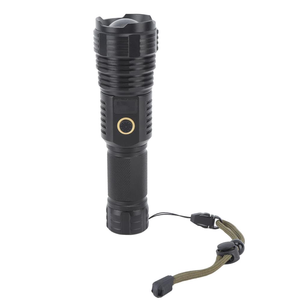 LED svítilna Ultra Bright XHP70 LED Typ C Nabíjecí ruční svítilna s digitálním displejem pro venkovní použití