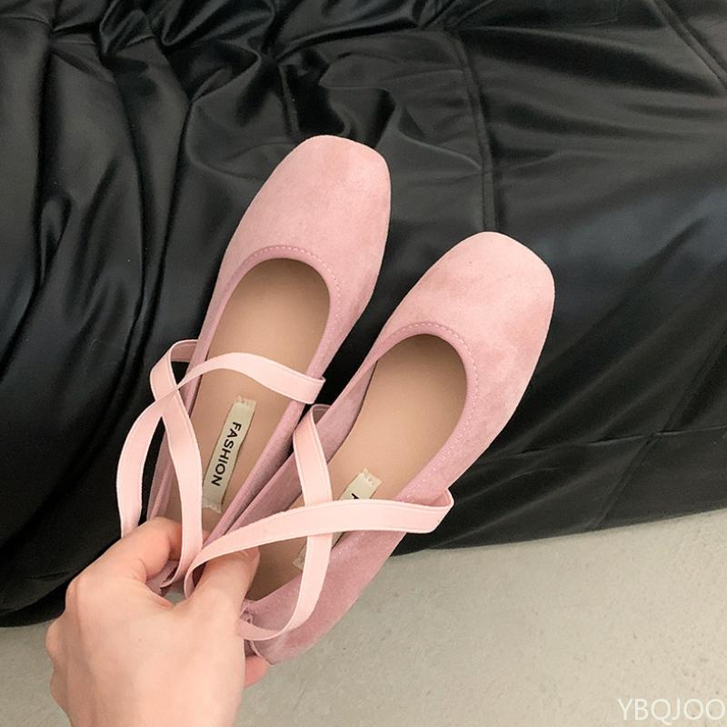 Ladies Ballet Shallow Flat Shoes Women's Retro Mary Jane Shoes Luxury soft sole shoe Women cross strap Flats Zapatos Mujer 2026