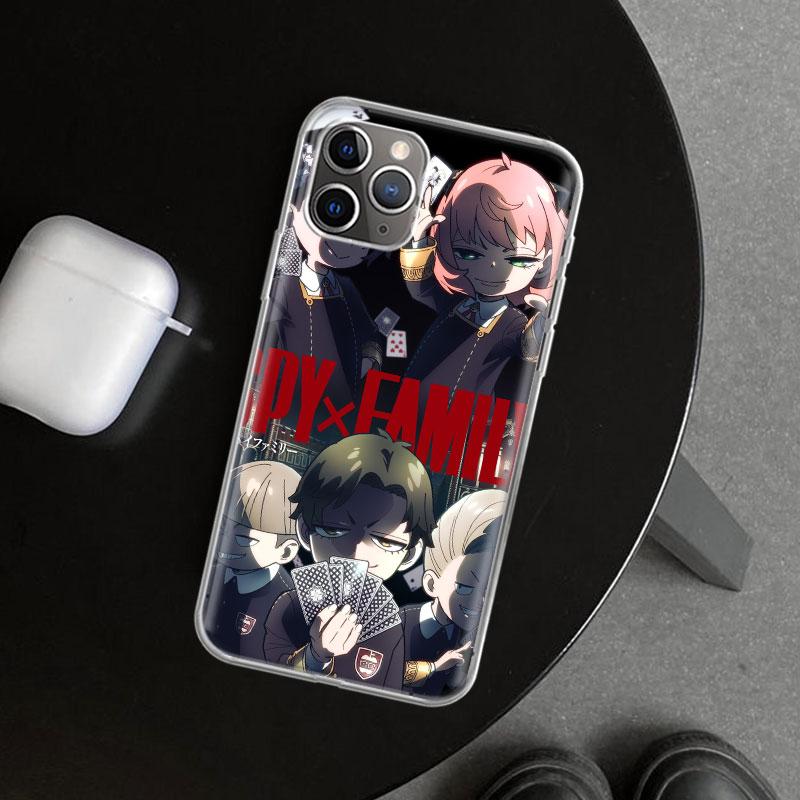 Anime S-Spy Family Anya Phone Case Cover for iPhone 11 12 13 Mini 14 15 Plus 16 Pro Max 17 Air 7 8 + SE Art Customized Fundas 11