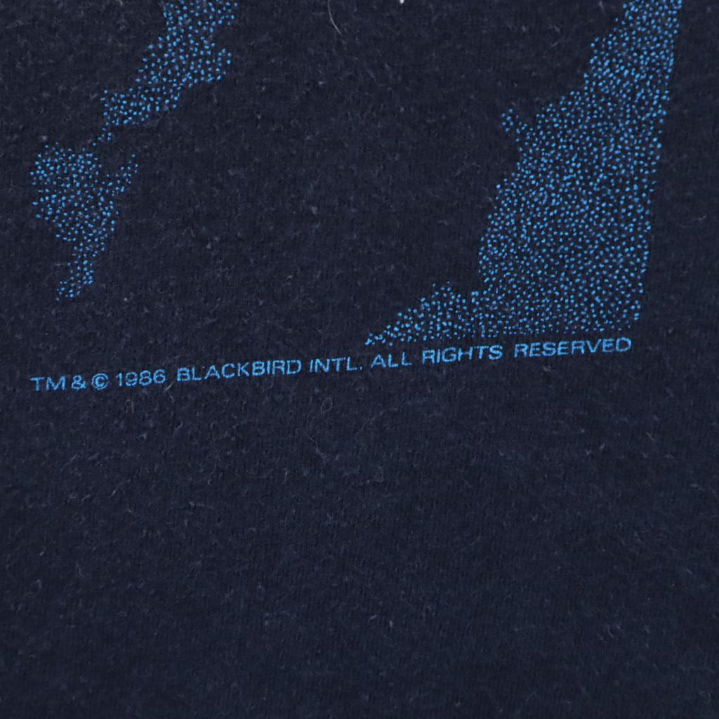 Champion 80s TUFF-ONES USA Made Old 1986 BLACKBIRD F-16 Short Sleeve T-shirt Men's Used