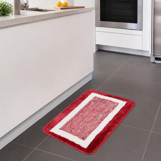 Bathroom Anti-Slip Mat, Ultra Soft Water-Absorbent Fiber Bath Mat, Non-Slip Thick Cushioned Floor Mat, for Tub Home Decor Accessories