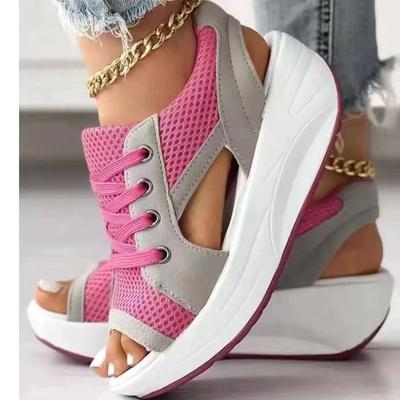 Sandali da donna alla moda Estate New Lady Platform Chunky Comodo Mesh Open Toe Scarpe sportive da donna casual Taglie forti 43