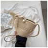 Bow Solid Decoration Color Children Woven Shoulder Bag For Summer Daily Use