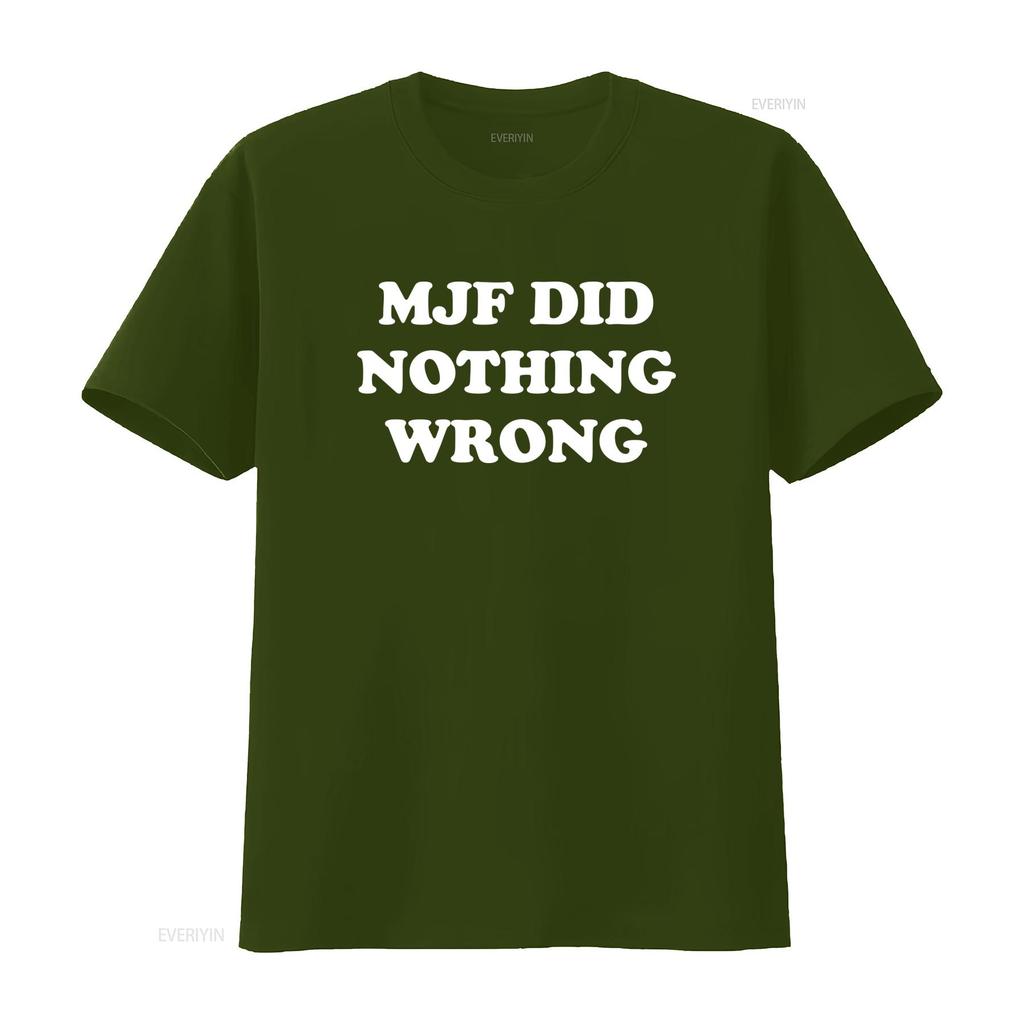 T-shirt MJF Non Ha Fatto Nulla di Male 2025 Disponibile nelle Taglie S 5XL vintage Lavata streetwear Moda Casual Vestiti leggermente firmati