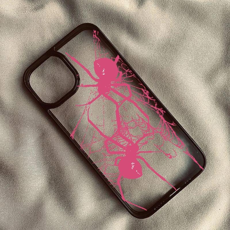 Spider Couple Phone Case For iPhone 15 13 14 17 Pro Max 12 Mini 11 16E XR XS X 7 8 Plus Shockproof Clear Hard Cover